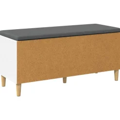 vidaXL Banco de entrada 100 x 38 x 46 cm Madera Ingenierizada y Tela White Online
