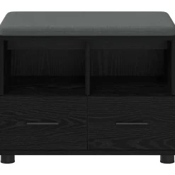vidaXL Banco de entrada con cojín 60 x 38 x 46 cm Roble negro Best