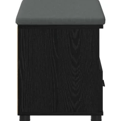 vidaXL Banco de entrada con cojín 60 x 38 x 46 cm Roble negro Best