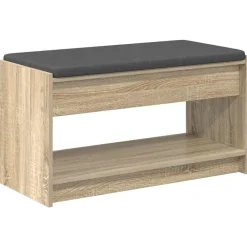vidaXL Banco de entrada con cojín Roble Sonoma 83 x 38 x 45 cm Hot