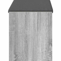 vidaXL Bancos-Banco de entrada con cojín Gris Sonoma 83 x 38 x 45 cm