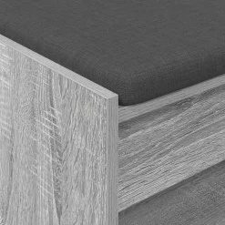 vidaXL Bancos-Banco de entrada con cojín Gris Sonoma 83 x 38 x 45 cm