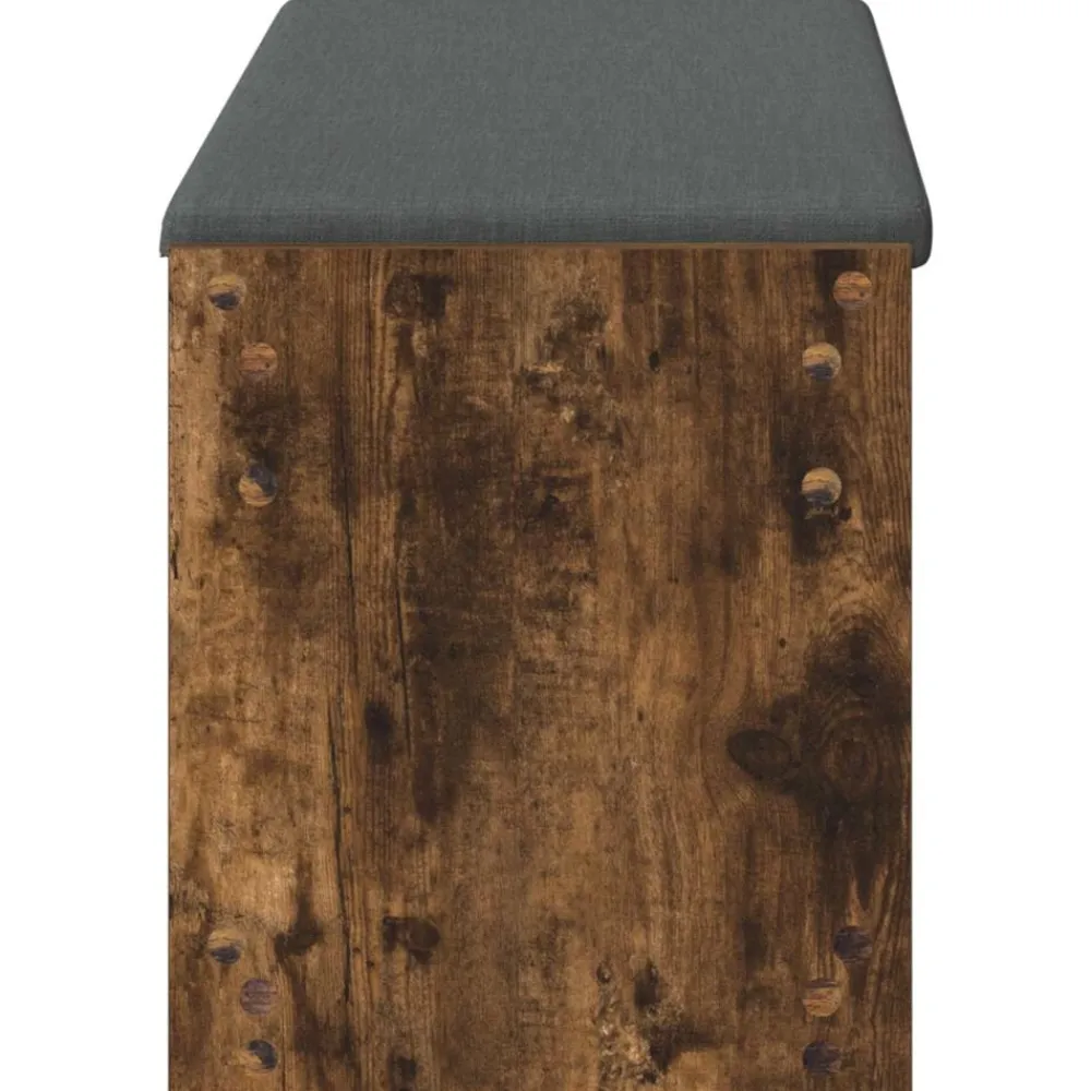 vidaXL Banco de entrada con cojín 103 x 38 x 45 cm Roble ahumado Hot