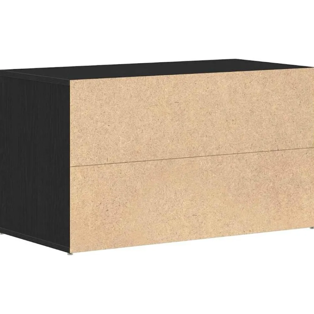 vidaXL Banco de entrada con cajón 80 x 40 x 45 cm Roble negro