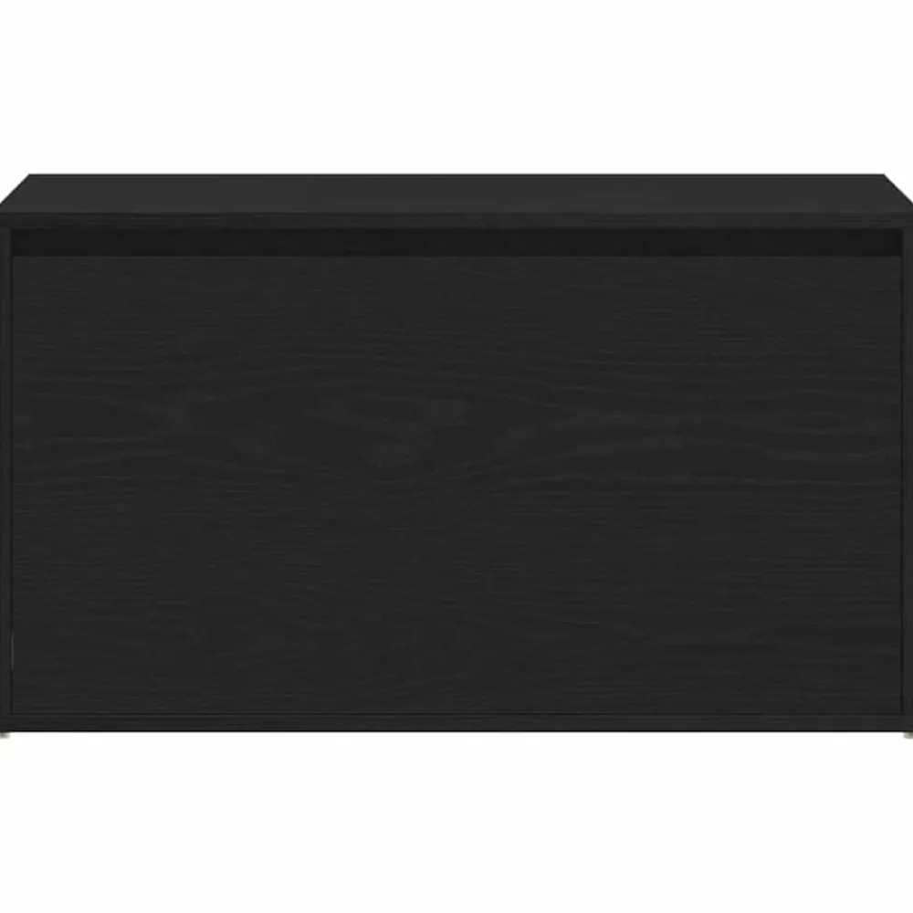 vidaXL Banco de entrada con cajón 80 x 40 x 45 cm Roble negro