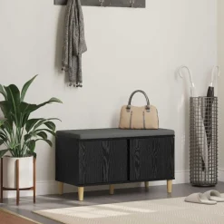 vidaXL Bancos-Banco de entrada con cojín 80 x 38 x 46 cm