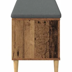 vidaXL Bancos-Banco de entrada con cojín Madera vieja 100 x 38 x 46 cm