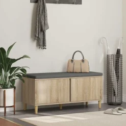 vidaXL Bancos-Banco de entrada con cojín 100 x 38 x 46 cm
