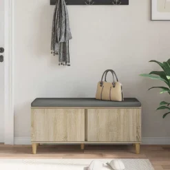 vidaXL Bancos-Banco de entrada con cojín 100 x 38 x 46 cm
