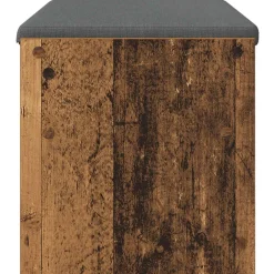 vidaXL Bancos-Banco de entrada con cojín Madera vieja 83 x 38 x 40 cm
