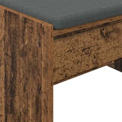 vidaXL Bancos-Banco de entrada con cojín Madera vieja 83 x 38 x 40 cm