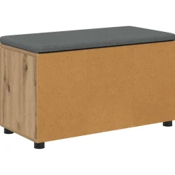 vidaXL Banco de entrada con cojín Roble Artesanal 80 x 38 x 46 cm Roble artisan New