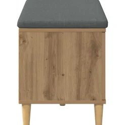 vidaXL Banco de entrada con cojín Roble Artesanal 80 x 38 x 46 cm Roble artisan Clearance