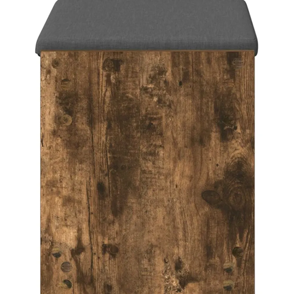 vidaXL Banco de entrada con cojín Roble Ahumado 63 x 38 x 45 cm Sale