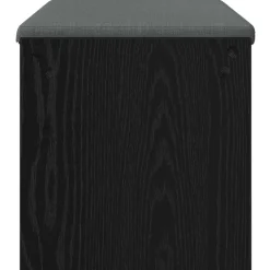 vidaXL Banco de entrada con cojín 83 x 38 x 40 cm Roble negro Outlet
