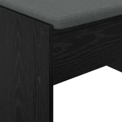 vidaXL Banco de entrada con cojín 83 x 38 x 40 cm Roble negro Outlet