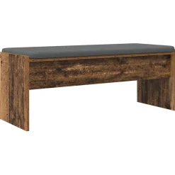 vidaXL Bancos-Banco de entrada con cojín Madera vieja 103 x 38 x 40 cm