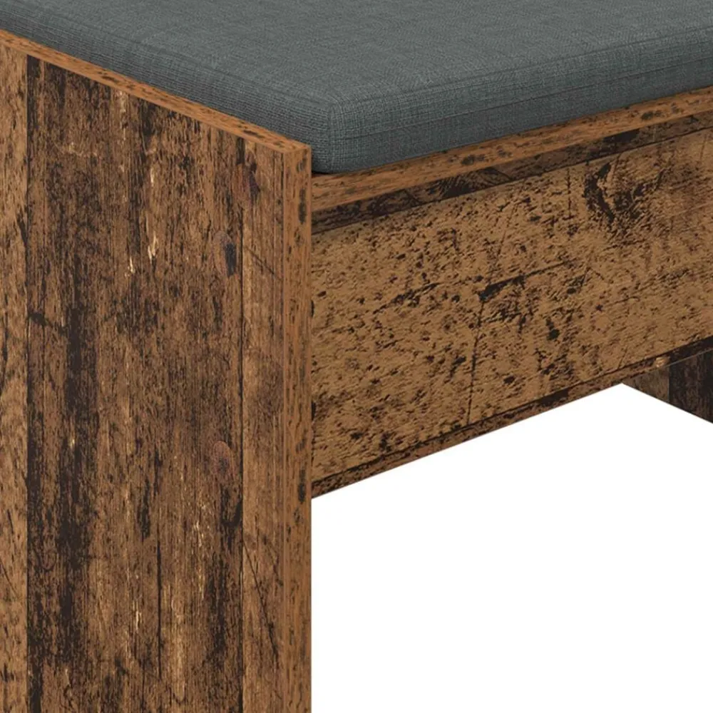 vidaXL Bancos-Banco de entrada con cojín Madera vieja 103 x 38 x 40 cm