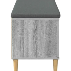 vidaXL Banco de entrada con cojín 100 x 38 x 46 cm Gris sonoma Best