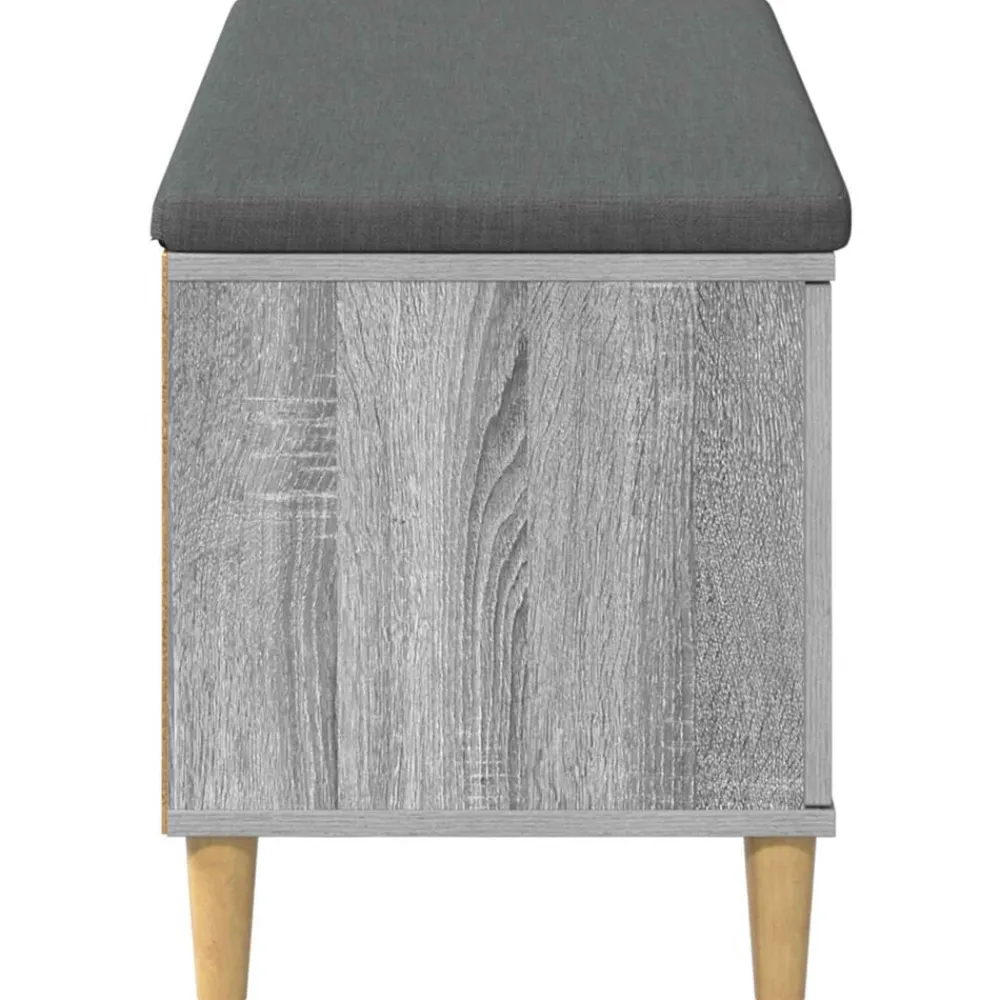 vidaXL Banco de entrada con cojín 100 x 38 x 46 cm Gris sonoma Best