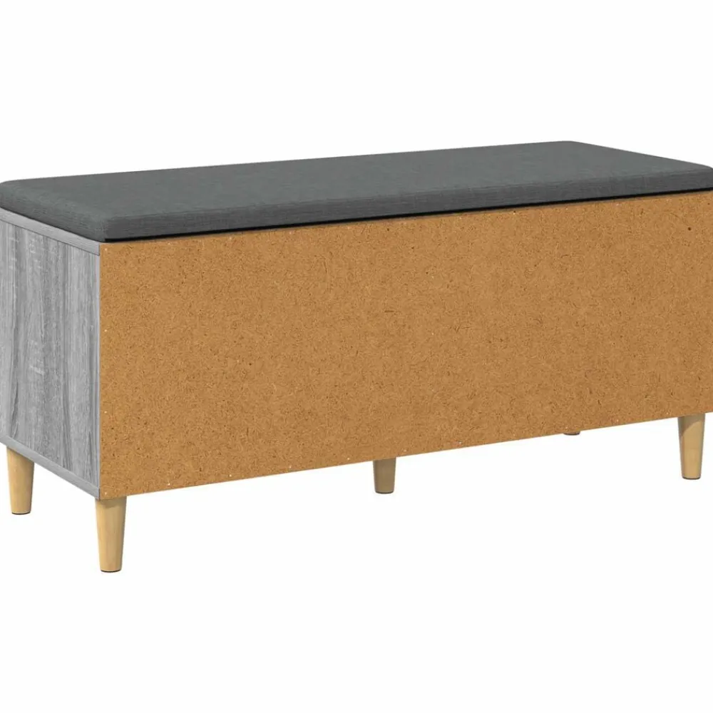 vidaXL Banco de entrada con cojín 100 x 38 x 46 cm Gris sonoma Best