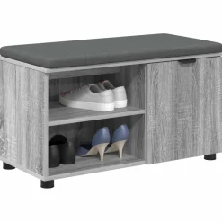 vidaXL Bancos-Banco de entrada con cojín 80 x 38 x 46 cm