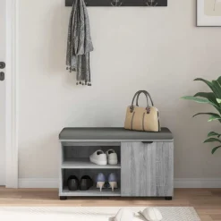 vidaXL Bancos-Banco de entrada con cojín 80 x 38 x 46 cm