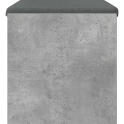 vidaXL Banco de entrada con cojín Gris Concreto 63 x 38 x 40 cm Gris hormig&oacute;n Discount