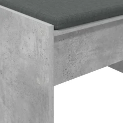 vidaXL Banco de entrada con cojín Gris Concreto 63 x 38 x 40 cm Gris hormig&oacute;n Discount