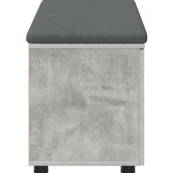 vidaXL Banco de entrada con cojín Gris Concreto 100 x 38 x 46 cm Gris hormig&oacute;n Hot