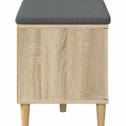 vidaXL Banco de entrada con cojín 60 x 38 x 46 cm Roble Sonoma Hot