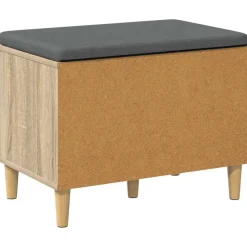 vidaXL Banco de entrada con cojín 60 x 38 x 46 cm Roble Sonoma Hot
