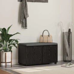 vidaXL Bancos-Banco de entrada con cojín 80 x 38 x 46 cm