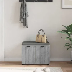 vidaXL Bancos-Banco de entrada con cojín 60 x 38 x 46 cm