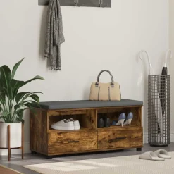 vidaXL Bancos-Banco de entrada con cojín 100 x 38 x 46 cm