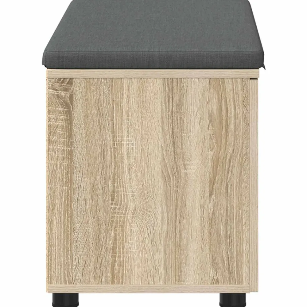 vidaXL Banco de entrada con cojín 80 x 38 x 46 cm Roble Sonoma Sale