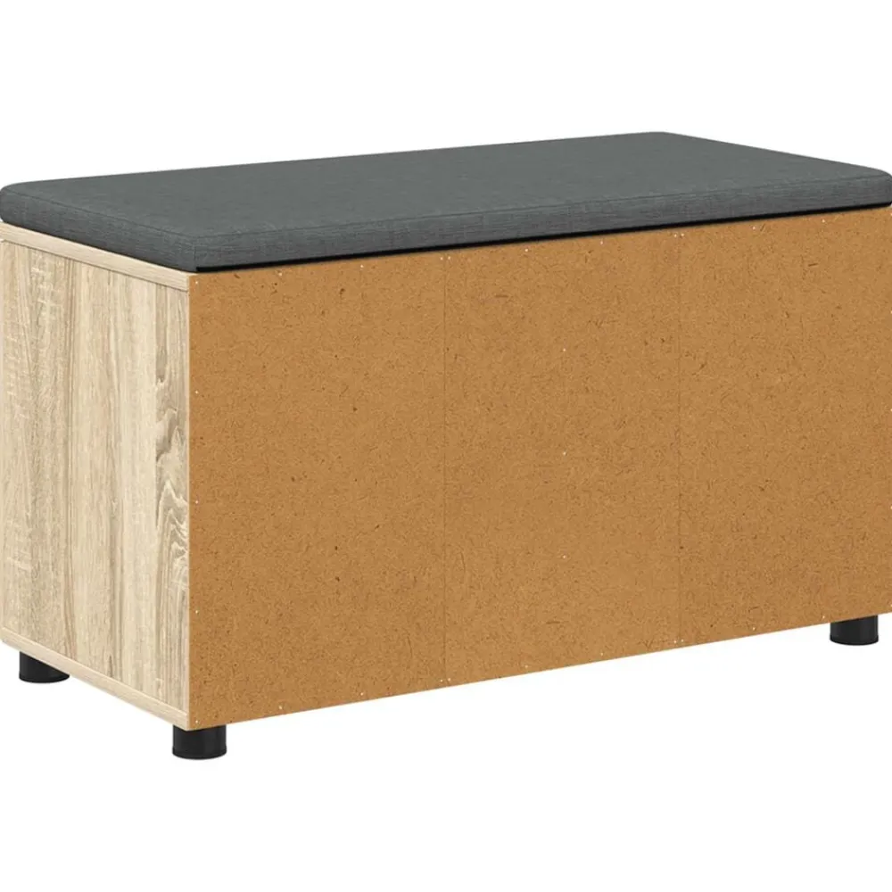 vidaXL Banco de entrada con cojín 80 x 38 x 46 cm Roble Sonoma Sale
