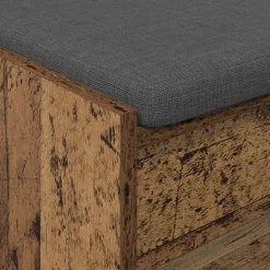 vidaXL Banco de entrada con cojín Madera vieja 103 x 38 x 45 cm Madera envejecida Best