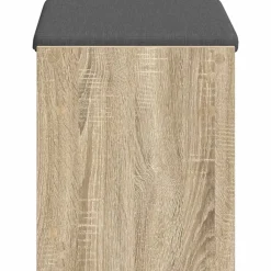vidaXL Bancos-Banco de entrada con cojín Roble Sonoma 63 x 38 x 45 cm