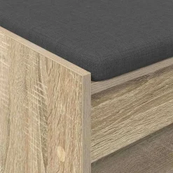 vidaXL Bancos-Banco de entrada con cojín Roble Sonoma 63 x 38 x 45 cm
