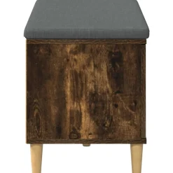 vidaXL Banco de entrada con cojín 80 x 38 x 46 cm Roble ahumado Best
