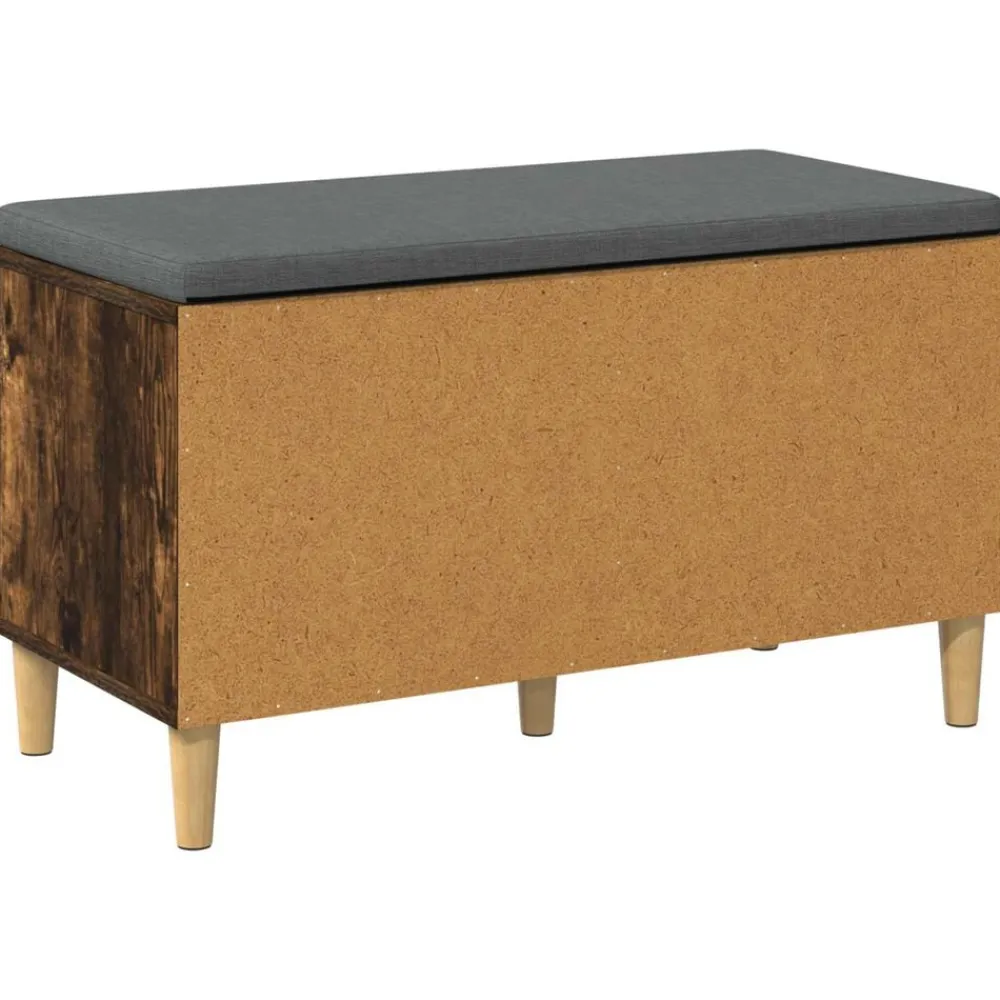vidaXL Banco de entrada con cojín 80 x 38 x 46 cm Roble ahumado Best