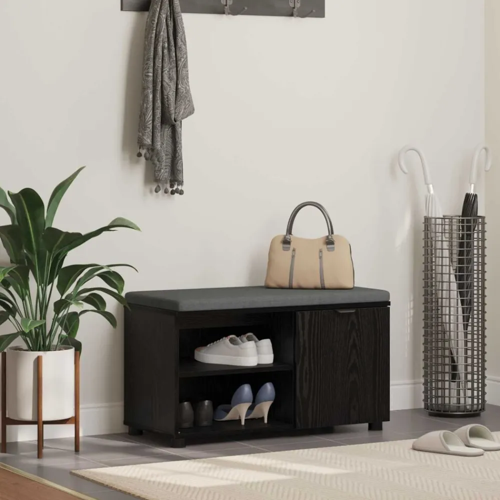 vidaXL Bancos-Banco de entrada con cojín 80 x 38 x 46 cm