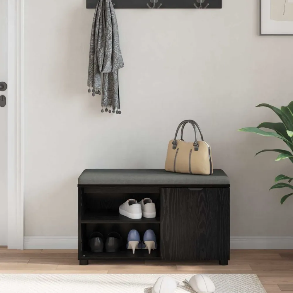 vidaXL Bancos-Banco de entrada con cojín 80 x 38 x 46 cm