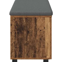 vidaXL Bancos-Banco de entrada con cojín Madera vieja 100 x 38 x 46 cm