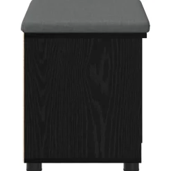 vidaXL Banco de entrada con cojín 60 x 38 x 46 cm Roble negro Discount