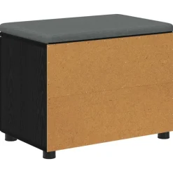 vidaXL Banco de entrada con cojín 60 x 38 x 46 cm Roble negro Discount