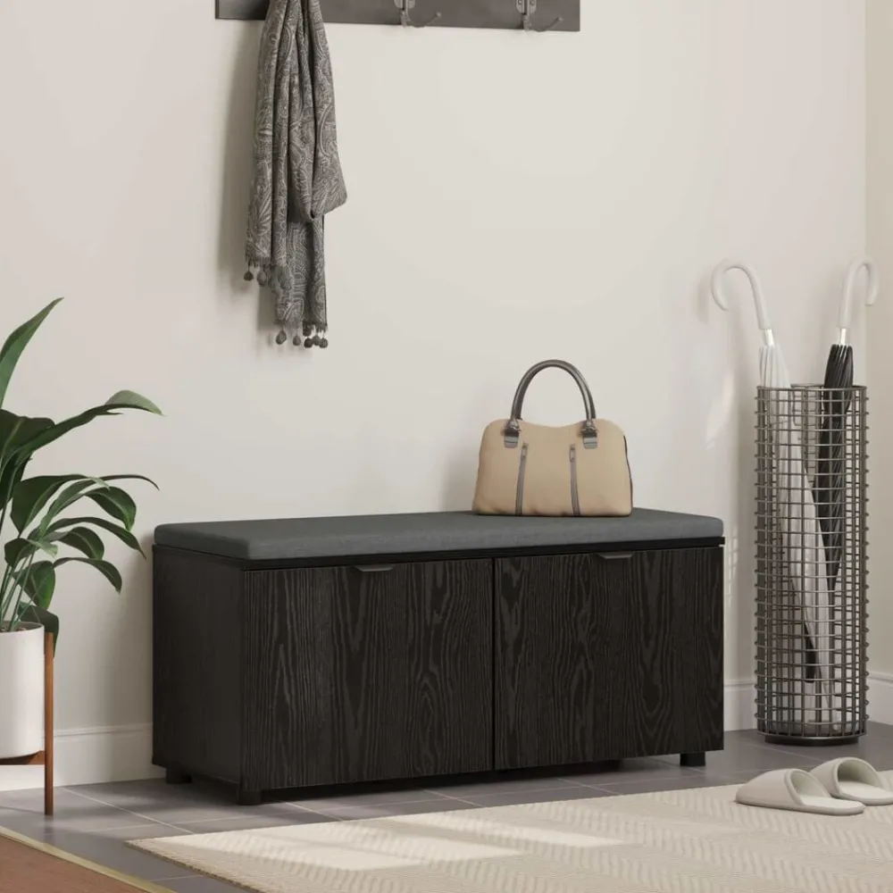 vidaXL Bancos-Banco de entrada con cojín 100 x 38 x 46 cm