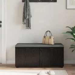 vidaXL Bancos-Banco de entrada con cojín 100 x 38 x 46 cm