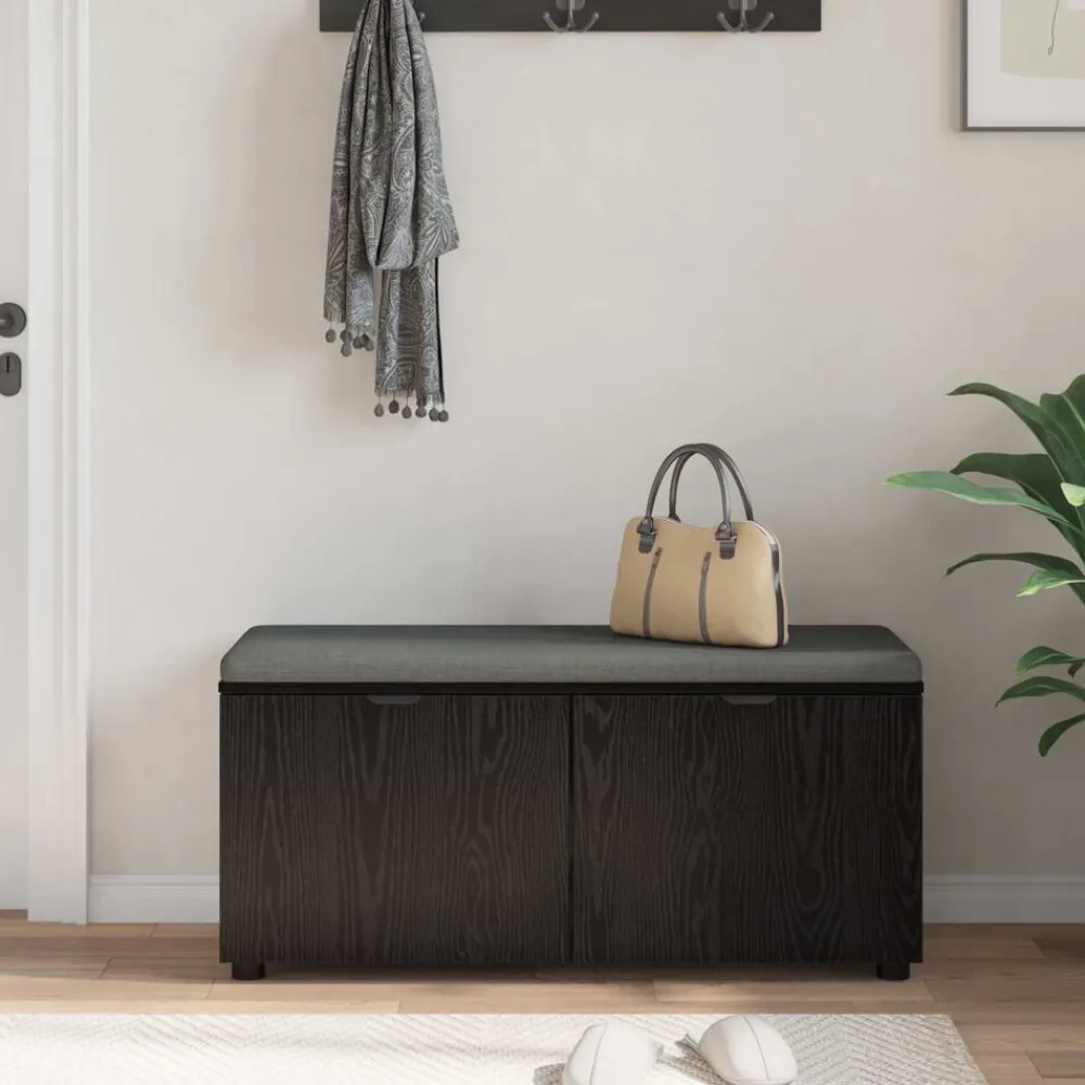 vidaXL Bancos-Banco de entrada con cojín 100 x 38 x 46 cm
